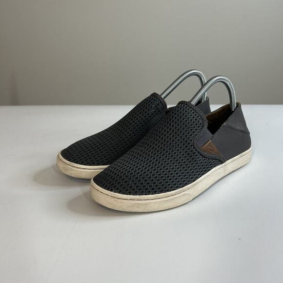 OluKai PEHUEA Women's Size 8 Mesh Slip On Loafers 20271 Gray Casual Comfort - Picture 1 of 8